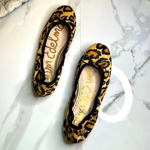 Never Worn Sam Edelman Felicia Leopard flats with bow